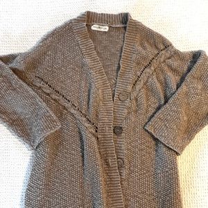 Natural Life Cable Knit Duster. Tan, size L/XL.